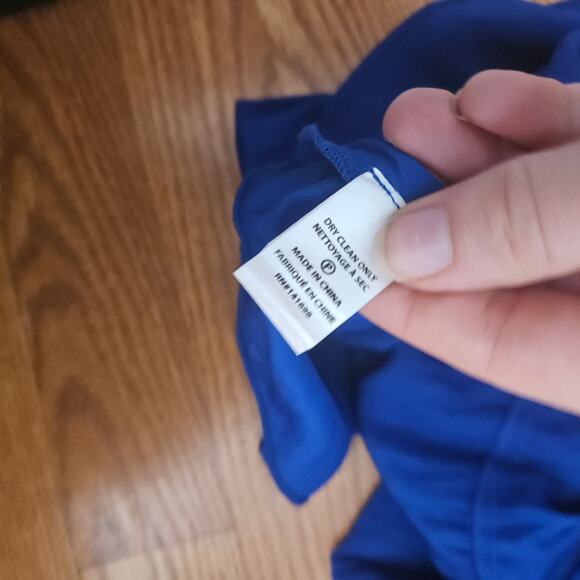 Ramy Brook New York Blue Cobalt Ruffle Dress Size Small - Picture 7 of 8